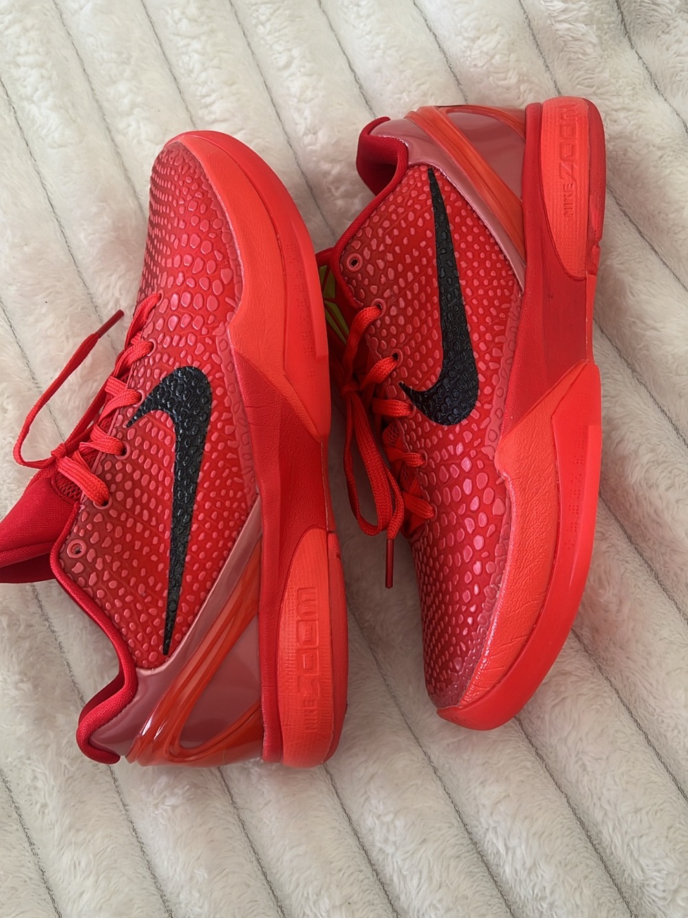 Nike Kids Red Sneakers with Black Swoosh